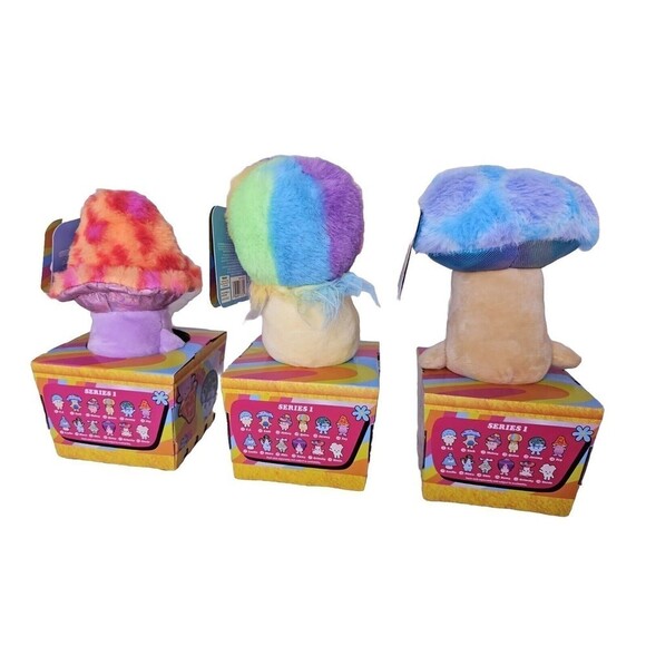Living On The Veg Russ Kellytoy 3 Pk Mushroom Plush Series 1 Quinn Zeek Fey - Picture 7 of 12